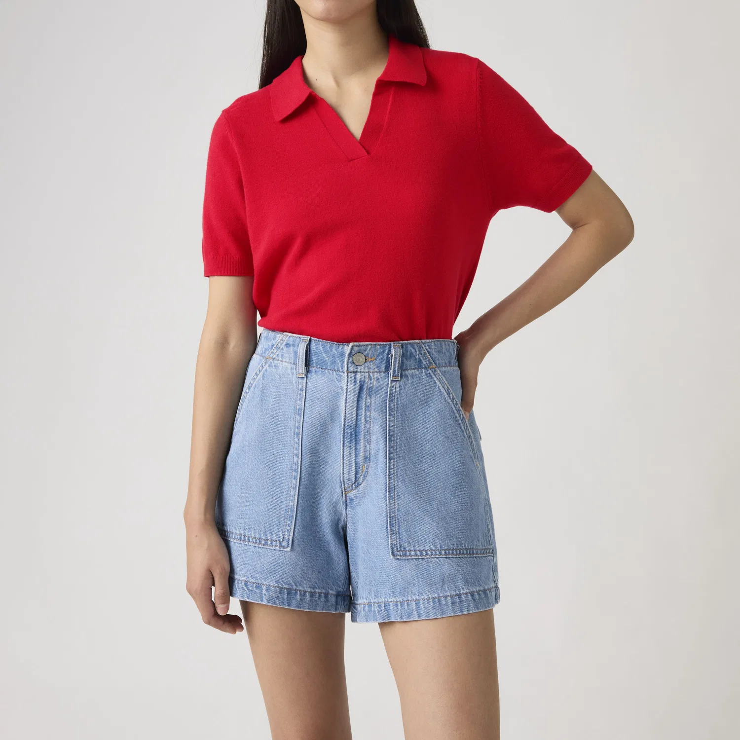 Легкие женские шорты Cinch Utility Levi's, Light Wash — фото 2