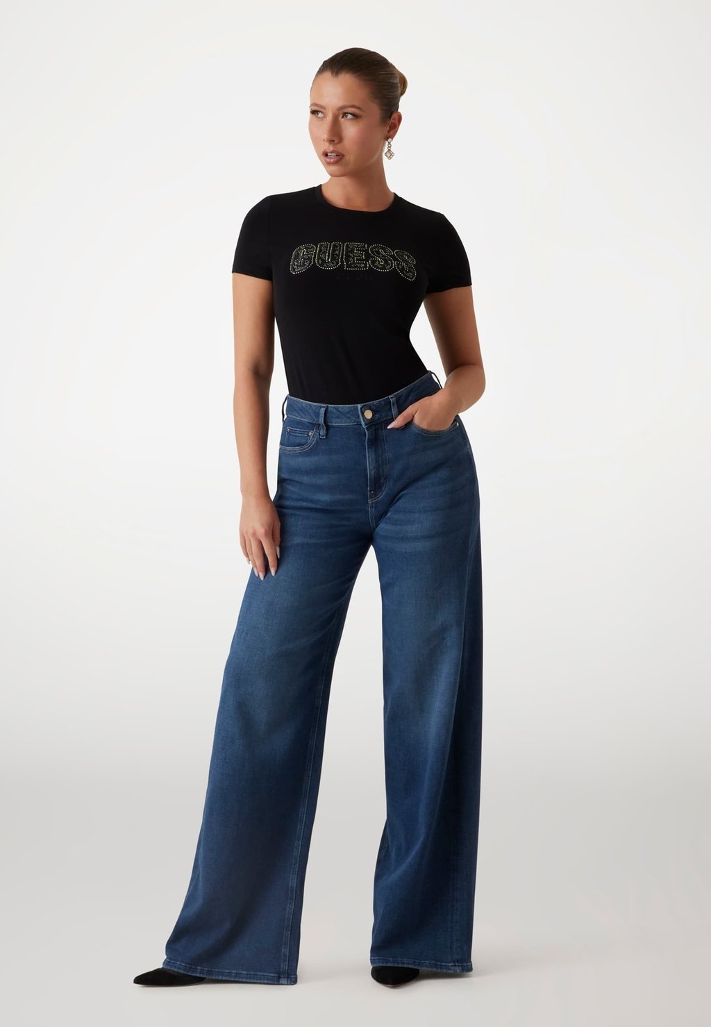 

Футболка с принтом LOGO SLIM FIT Guess, черный