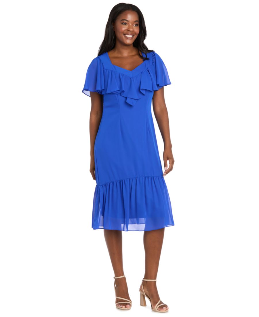 

Женское платье-накидка с короткими рукавами R & M Richards, Royal