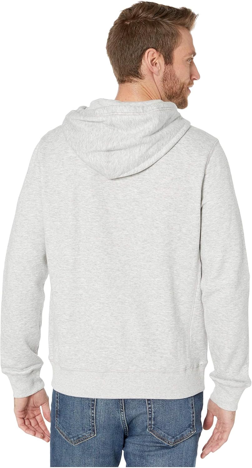 Мужская флисовая толстовка с капюшоном и логотипом Tommy Hilfiger с длинным рукавом, Light Grey Denim Heather — фото 3