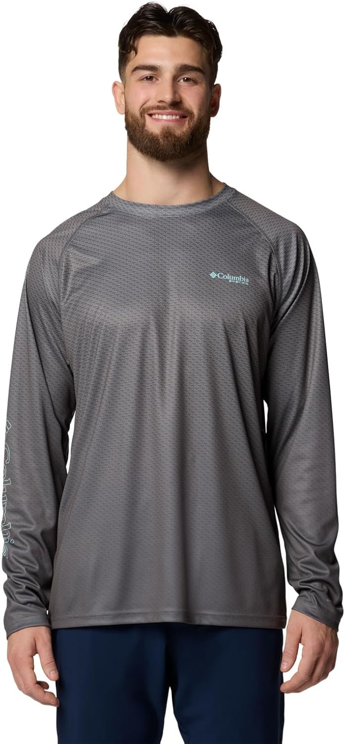 

Columbia мужская футболка с длинным рукавом Super Terminal Tackle PFG Super Fade, City Grey/Fish Hooks Super Fade Salt, Серый, Columbia мужская футболка с длинным рукавом Super Terminal Tackle PFG Super Fade, City Grey/Fish Hooks Super Fade Salt