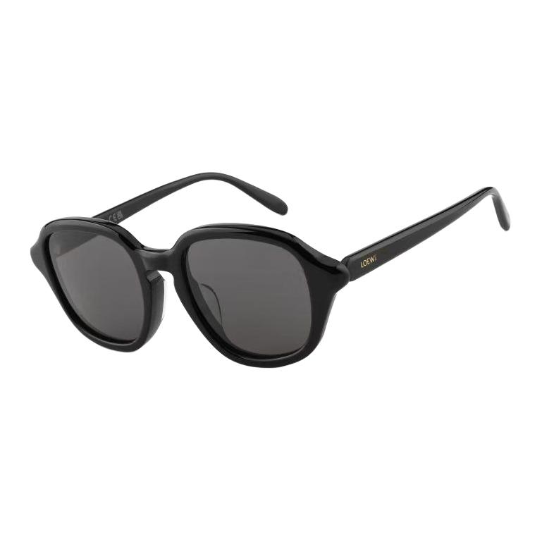 

LOEWE Пластиковая оправа квадратные солнцезащитные очки унисекс черные, Black