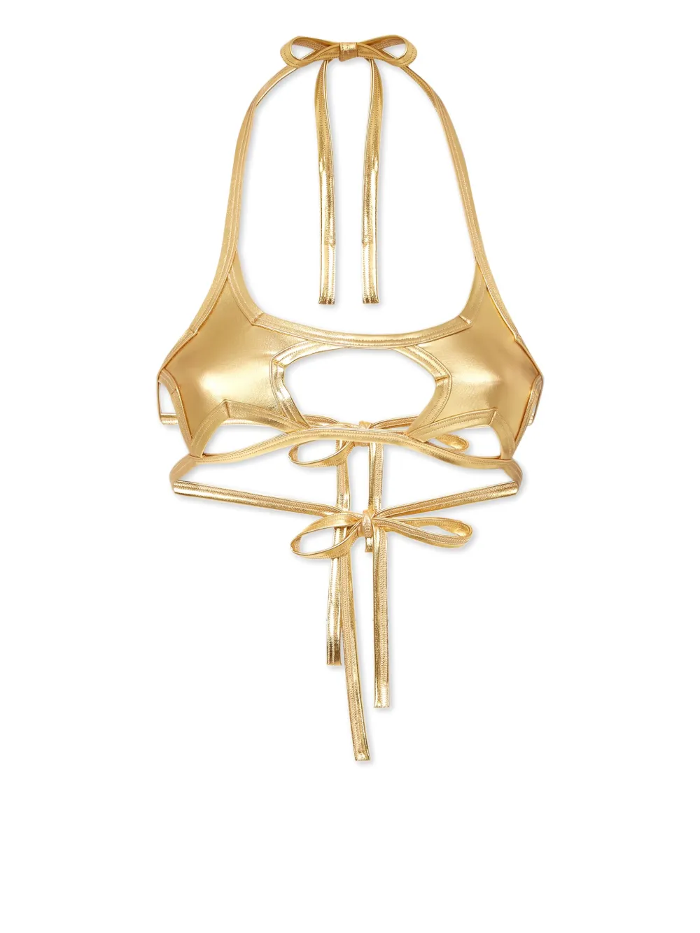 

Бикини-топ со звездами Dsquared2, золотистый
