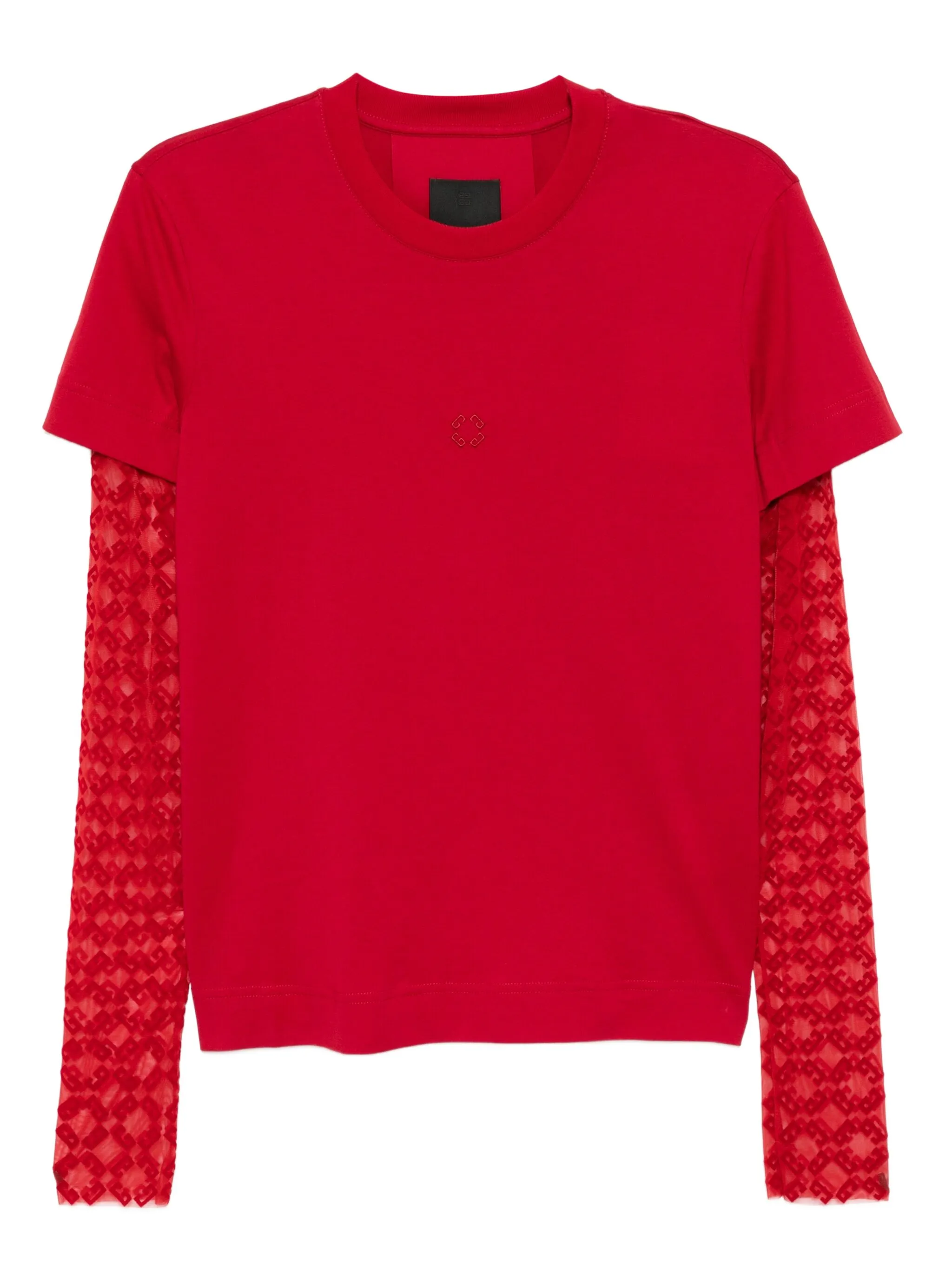 

Футболка с вышитым логотипом Givenchy, красный