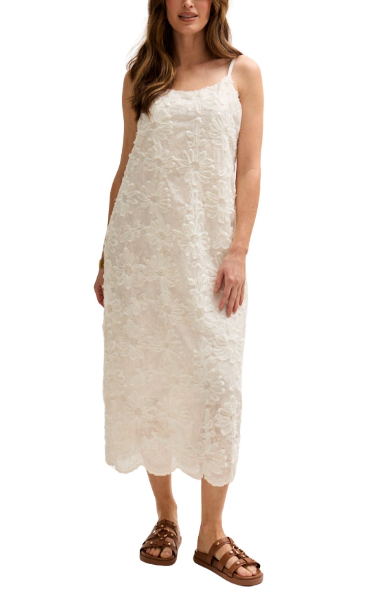 

Женское платье миди Lily and Lionel London на тонких бретельках с отделкой лентами Lily And Lionel London, Natural