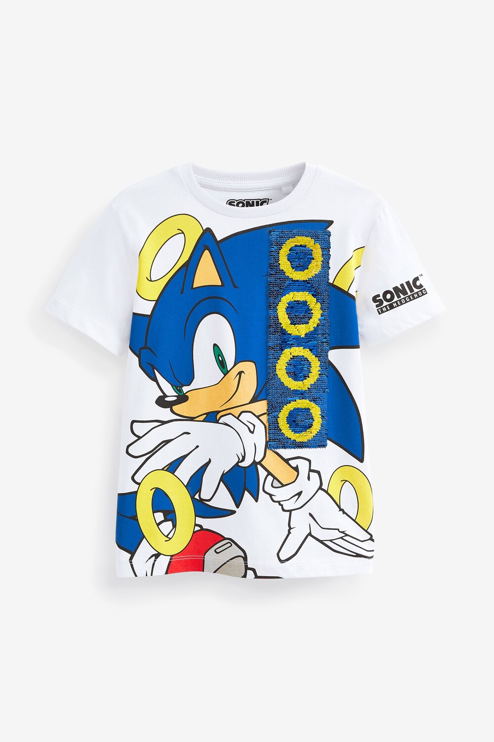 

Футболка Licensed sonic flippy с пайетками (3–14 лет) Next, белый