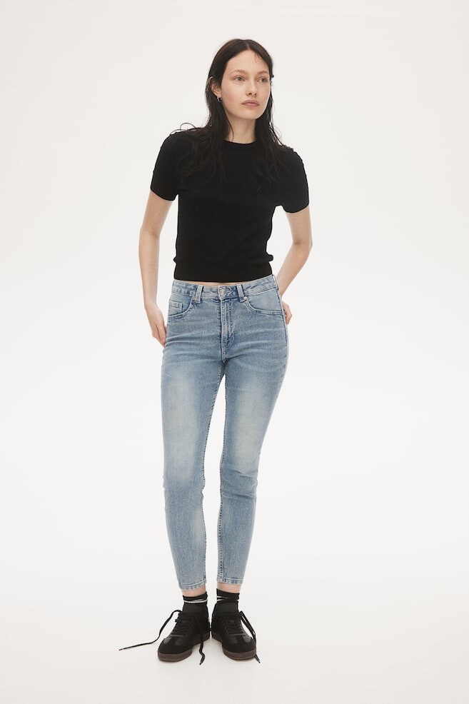 

Высокие джинсы скинни H&M, синий