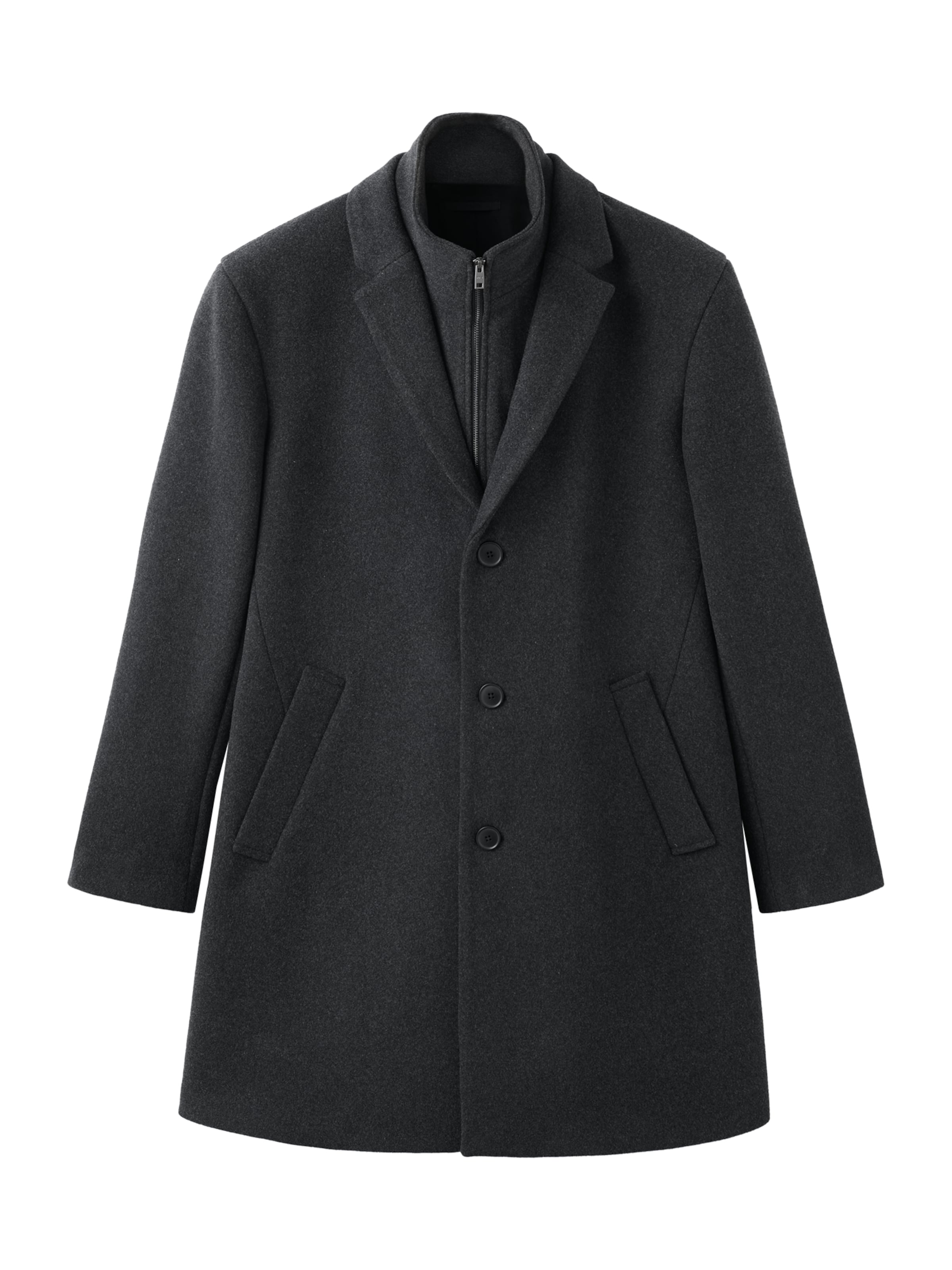 

MANGO MAN Межсезонное пальто 'Uriel' в темно-сером цвете