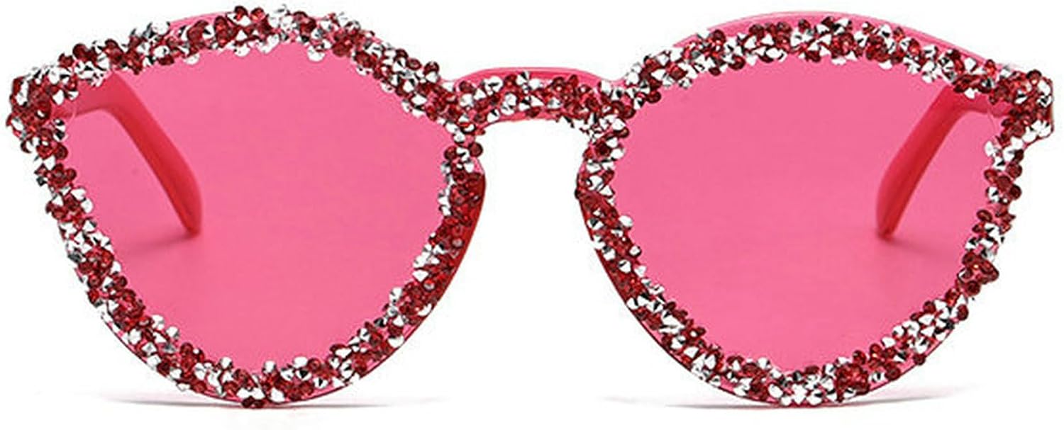 

Женские солнцезащитные очки COTIA без оправы в форме «кошачий глаз», украшенные бриллиантами, кристаллами и стразами, цельные очки, модные солнцезащитные очки, Rose Red
