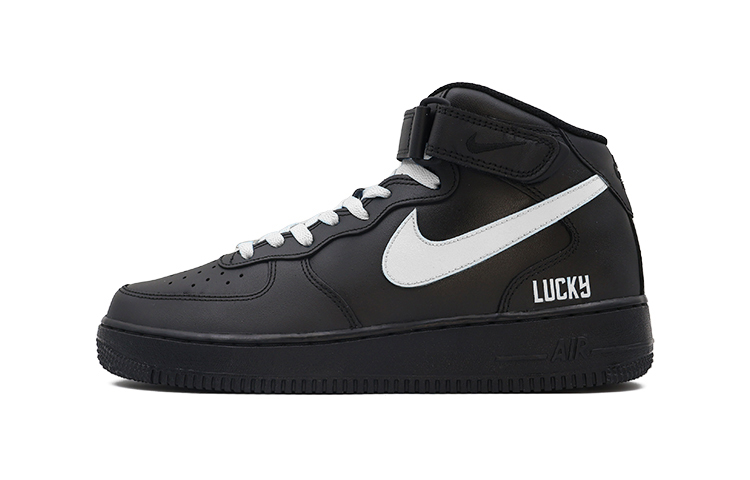 

Кроссовки Nike Air Force 1 Skateboarding Shoes Unisex Mid-top Silver Gray, черный/белый