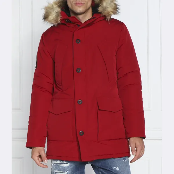 

Пуховик стандартного кроя Superdry, красный