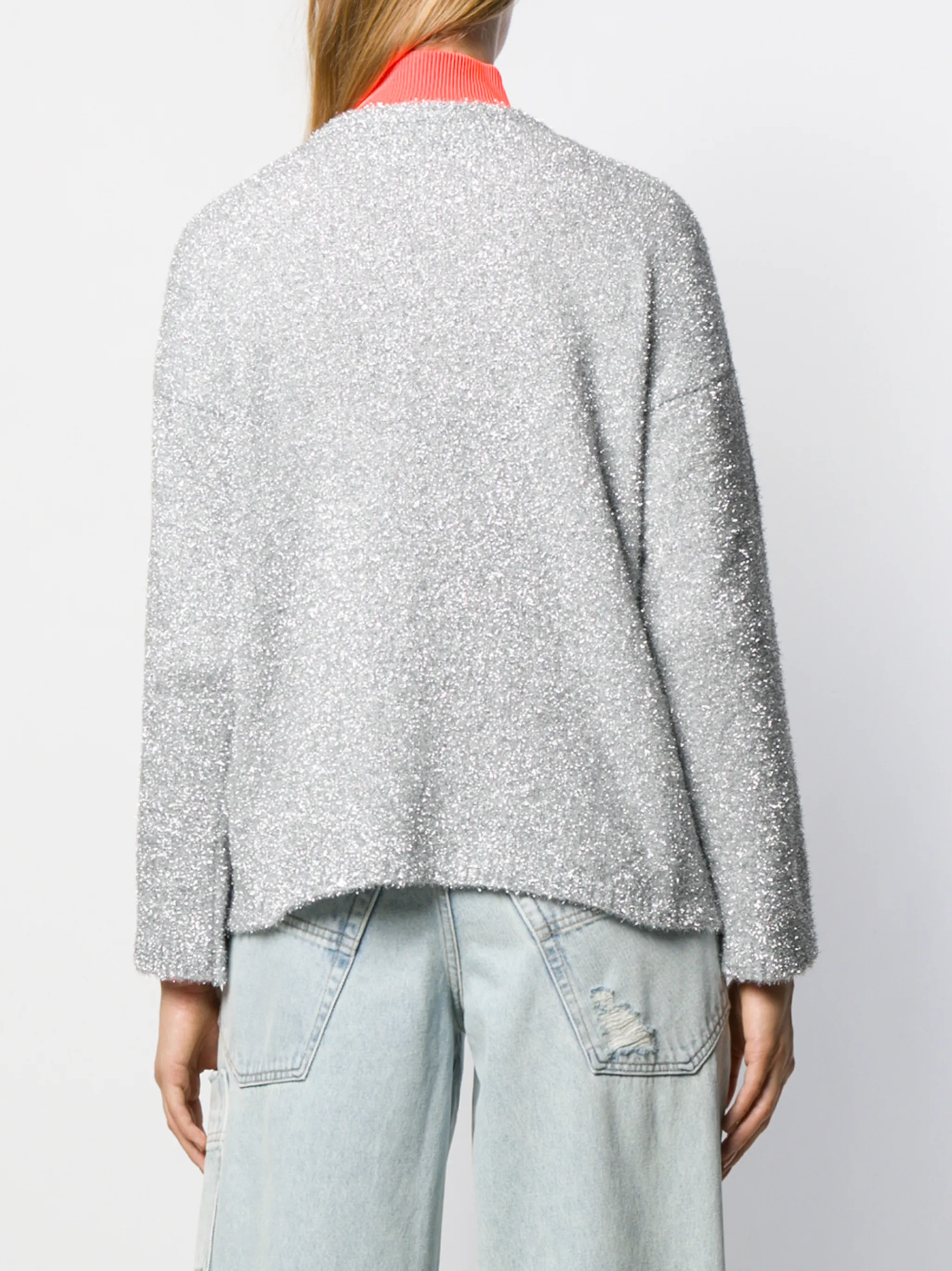 Джемпер Off с круглым вырезом Off-White, серебристый — фото 4