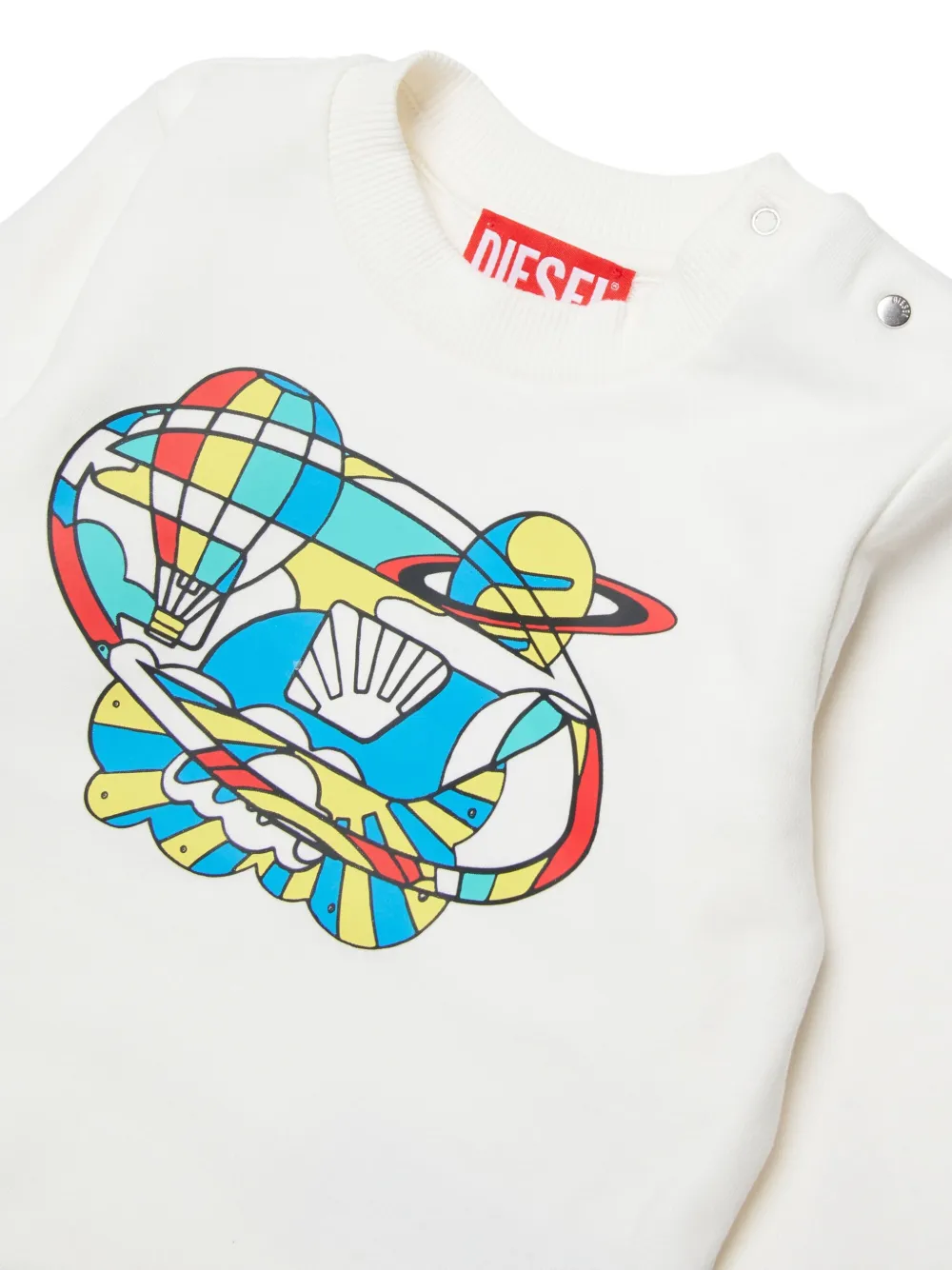 Толстовка Swirb с графичным принтом Diesel Kids, белый — фото 3