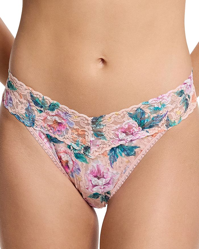 

Трусы-стринги с кружевом Printed Signature Original Rise Hanky Panky, красный