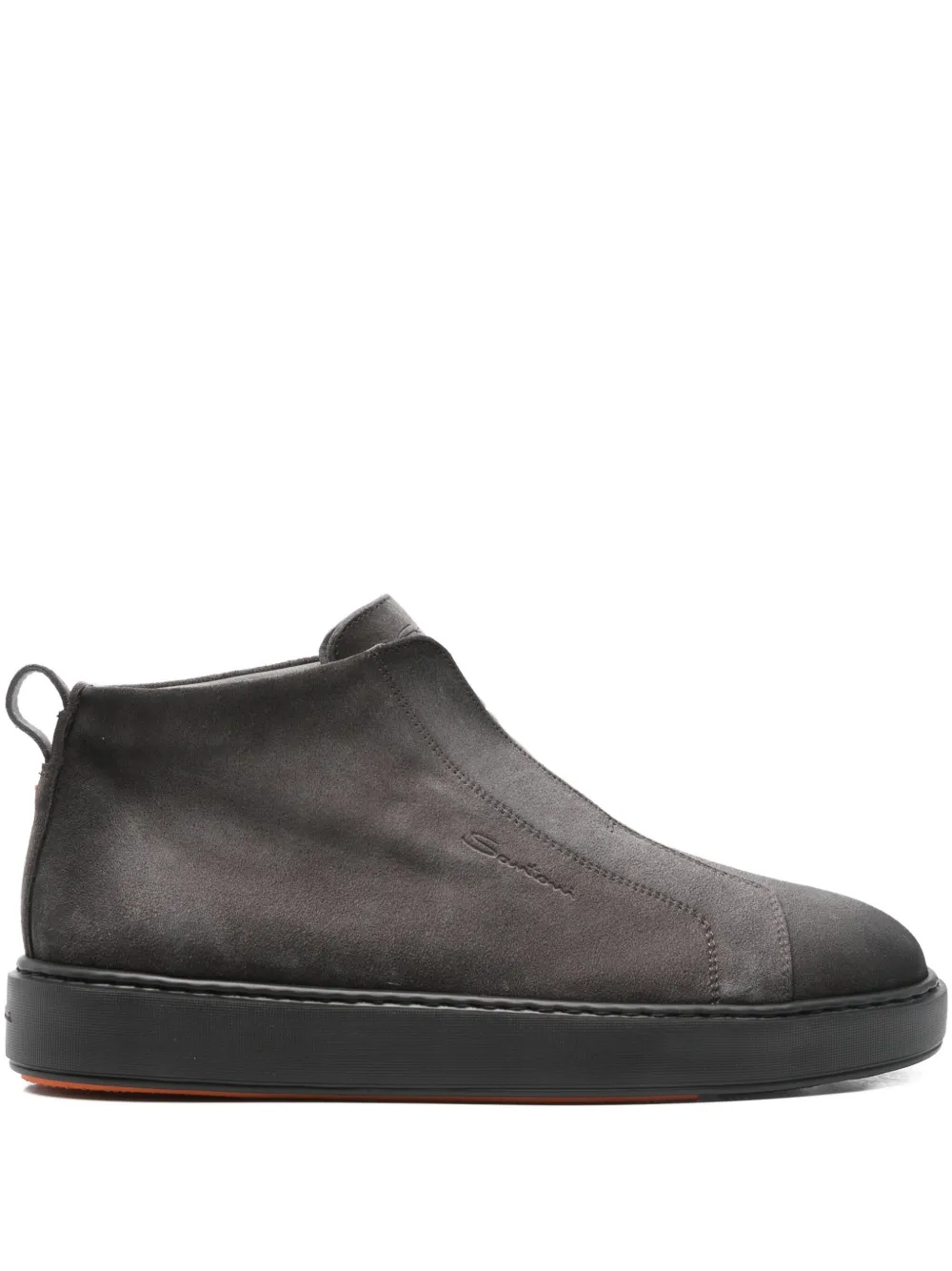 

Кроссовки из замши с эластичными вставками Santoni, серый