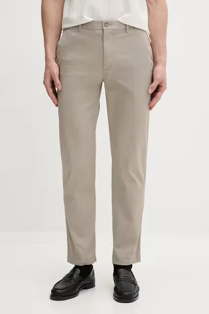 Брюки из хлопка с эластаном Calvin Klein, бежевый