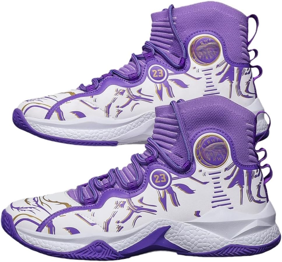 

Мужские баскетбольные кроссовки дышащие, противоскользящие, для бега, спортивные с амортизацией, модные кеды Hhhchpm, фиолетовый