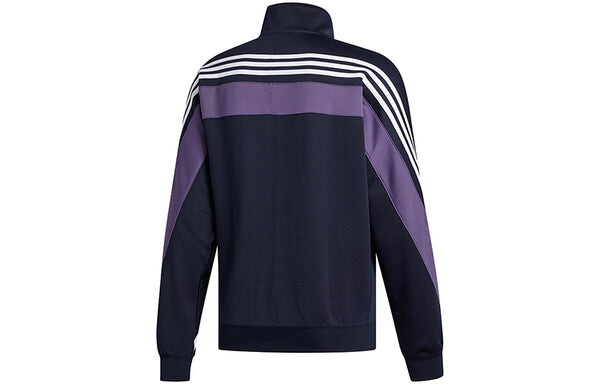 Куртка adidas originals Stand Collar Casual Sports Jacket Navy Blue, синий — фото 2
