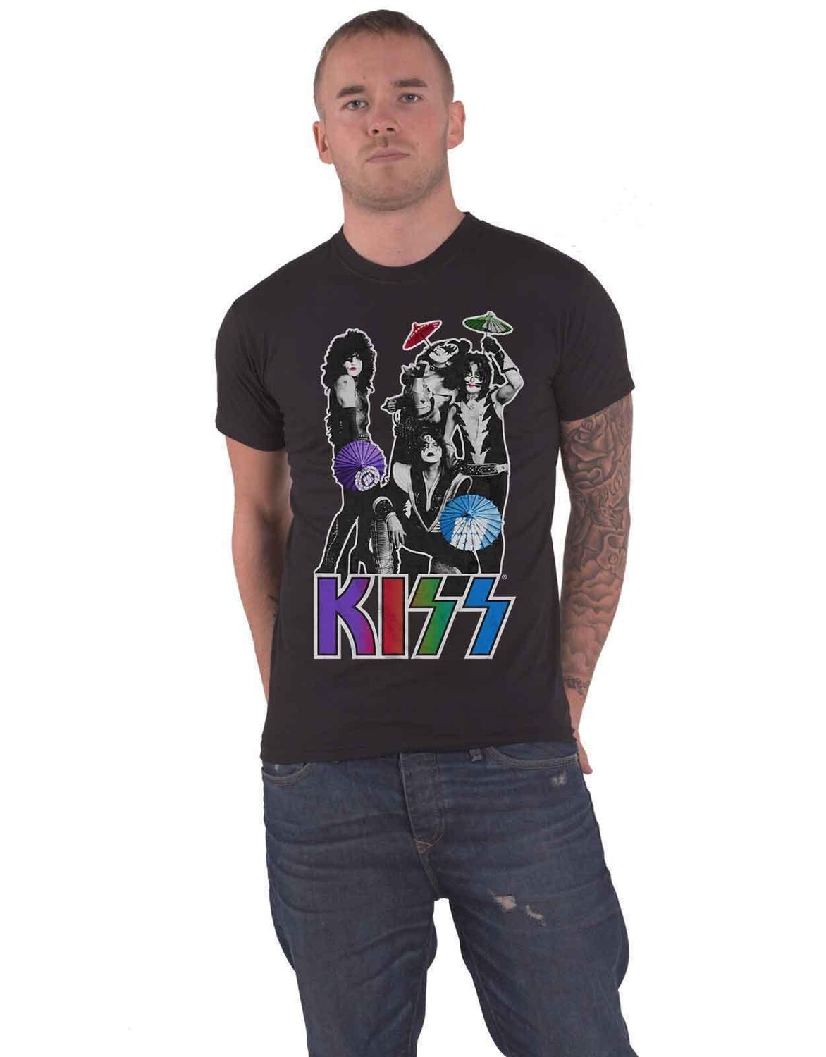 

Футболка с логотипом зонтиков KISS, черный