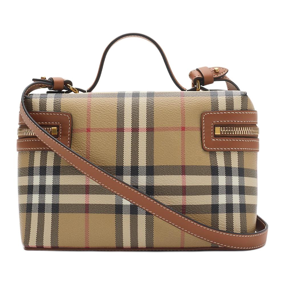 Burberry Косметичка Vanity из полиуретана Regular, женская, бежевый, сосновый и коричневый — фото 3