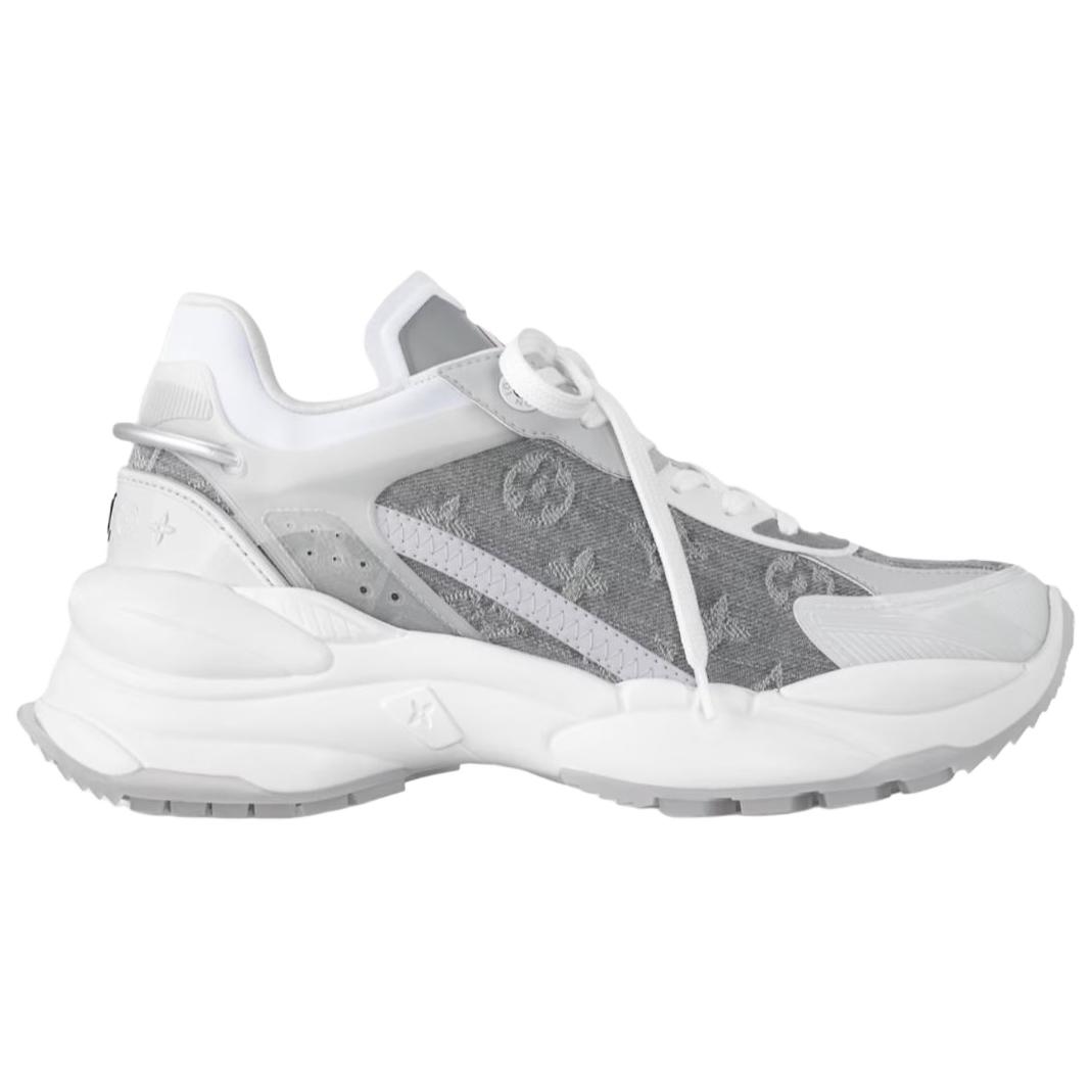 LOUIS VUITTON Женские серые кроссовки Run 55 Low Top Chunky — фото 2