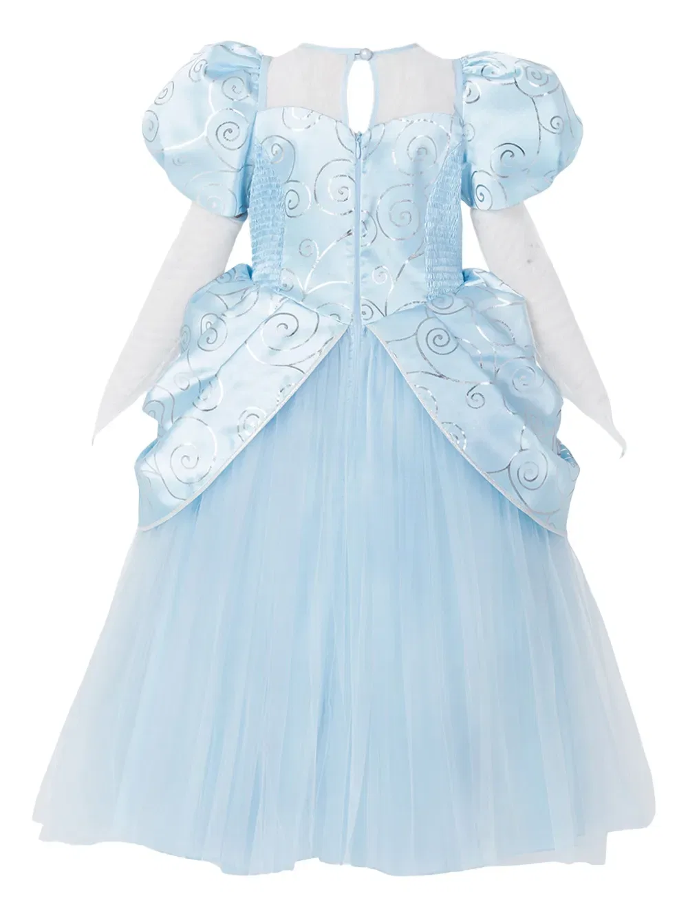 Платье с пышными рукавами и вихревым принтом Magical Costumes, синий — фото 2