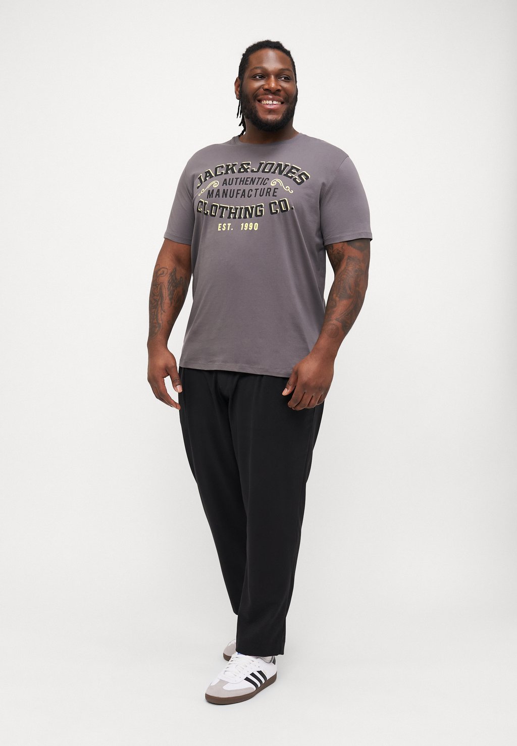 

Футболка с принтом JJELOGO TEE O NECK 5 PACK Jack & Jones, темно-синий