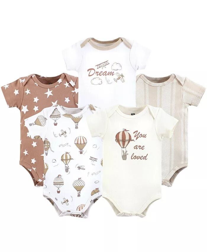 

Хлопковые боди для маленьких мальчиков, 5 шт Hudson Baby, коричневый