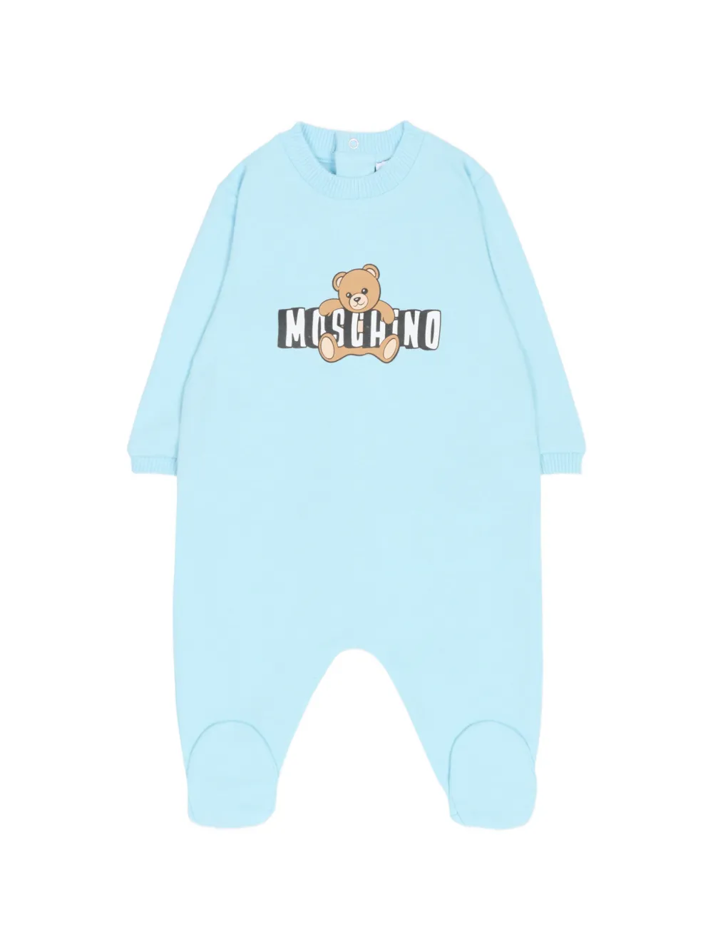Комплект боди с логотипом Moschino Kids, синий — фото 2