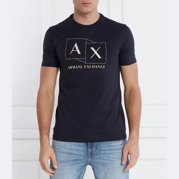 

Футболка стандартного кроя Armani Exchange, синий