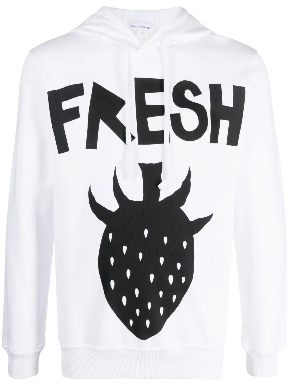

Худи с кулиской и графичным принтом Comme Des Garçons Shirt, белый