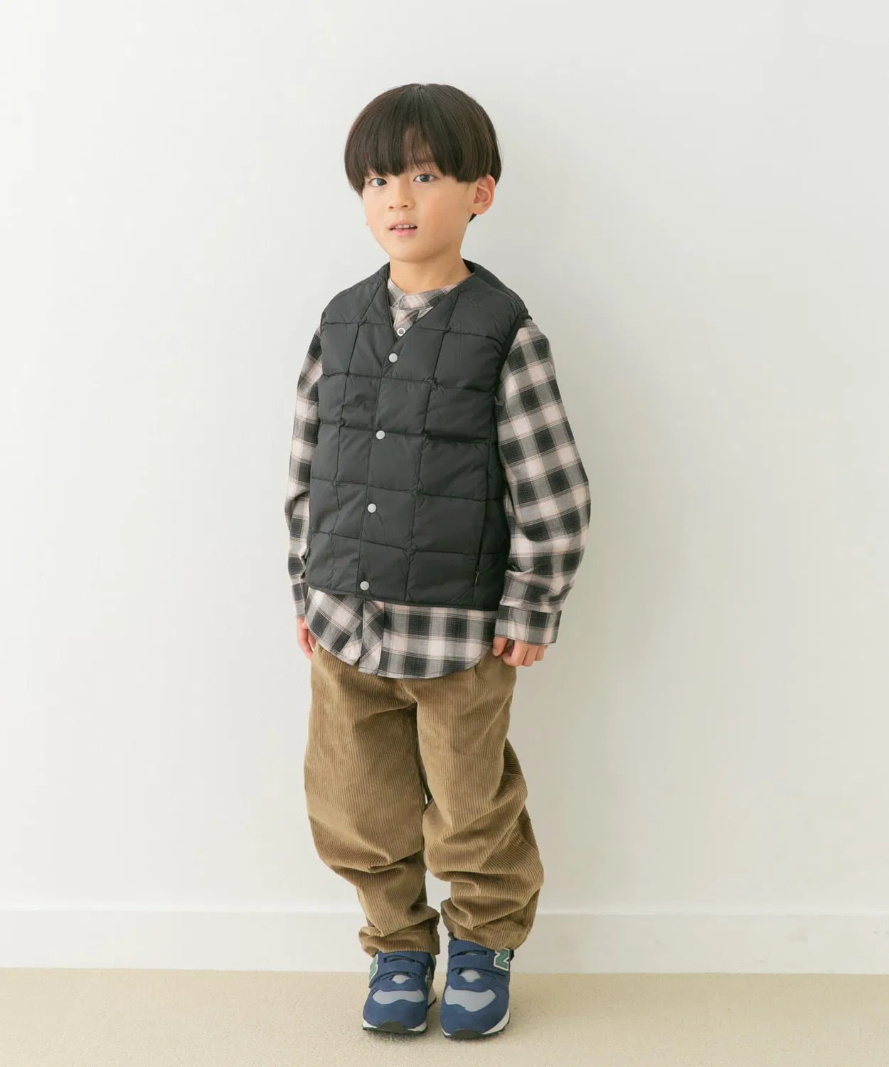 Жилет TAION V-Neck Button Down для детей, бежевый — фото 3