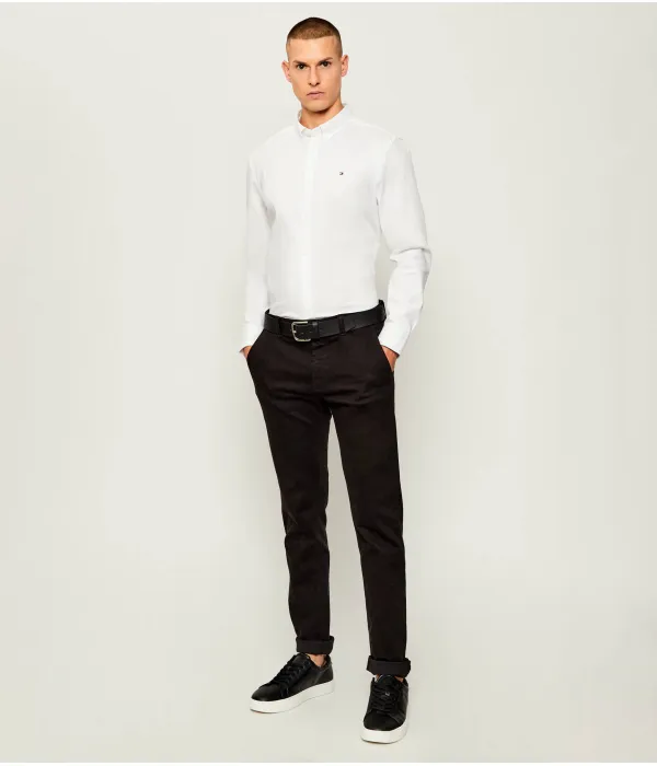 Рубашка Добби Slim fit Tommy Hilfiger, белый — фото 2