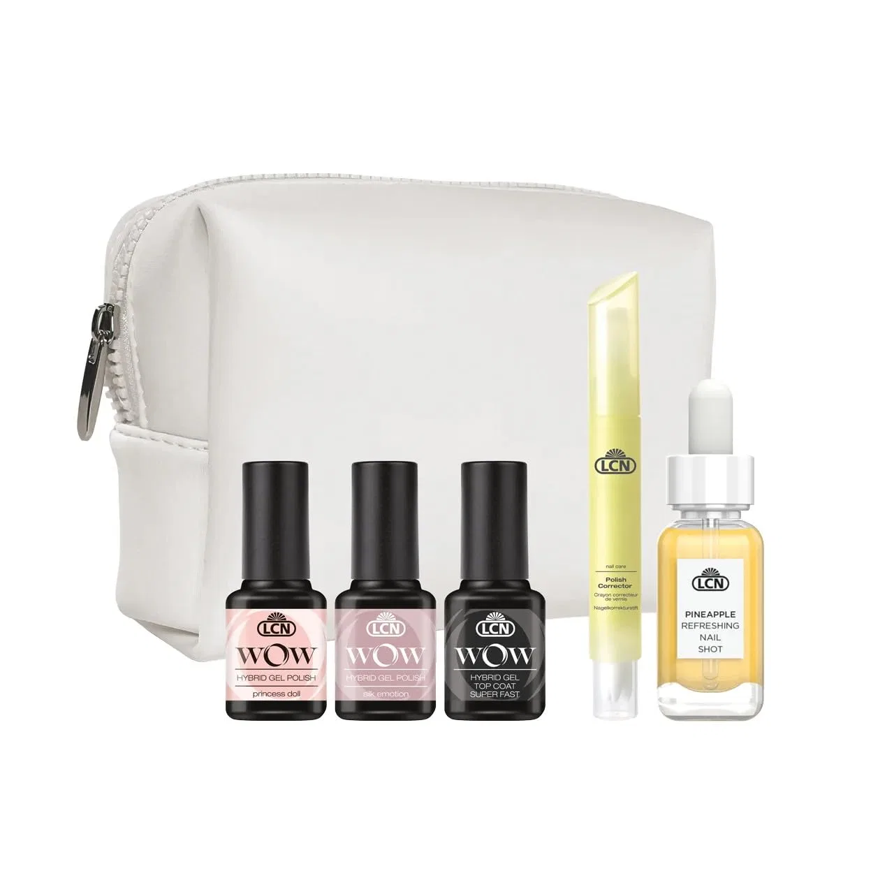 Стартовый набор гибридных гель-лаков LCN Wow Hybrid Gel Polish, 9 предметов Lcn