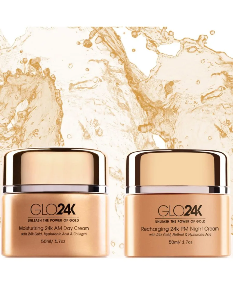 Крем для лица Glo24K — Увлажняющий дневной и ночной с -каратным золотом — фото 2