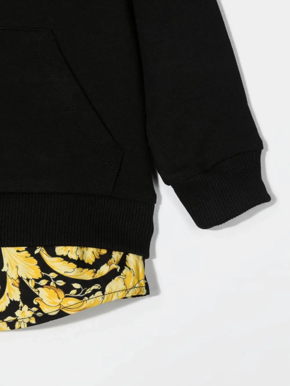Худи с многослойным принтом логотипа Versace Kids, черный — фото 3