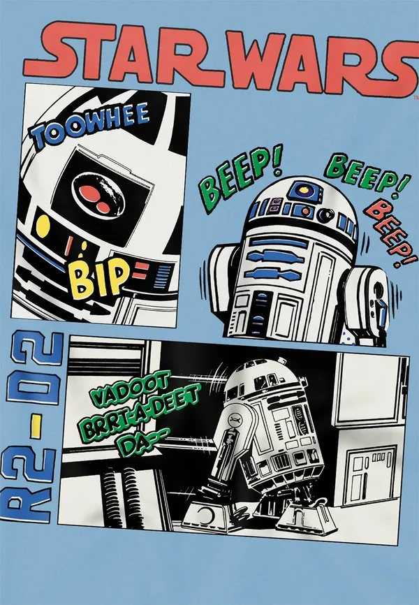 Футболка с принтом "звездные войны: бип-буп, r2d2" Star Wars, Light Blue — фото 3