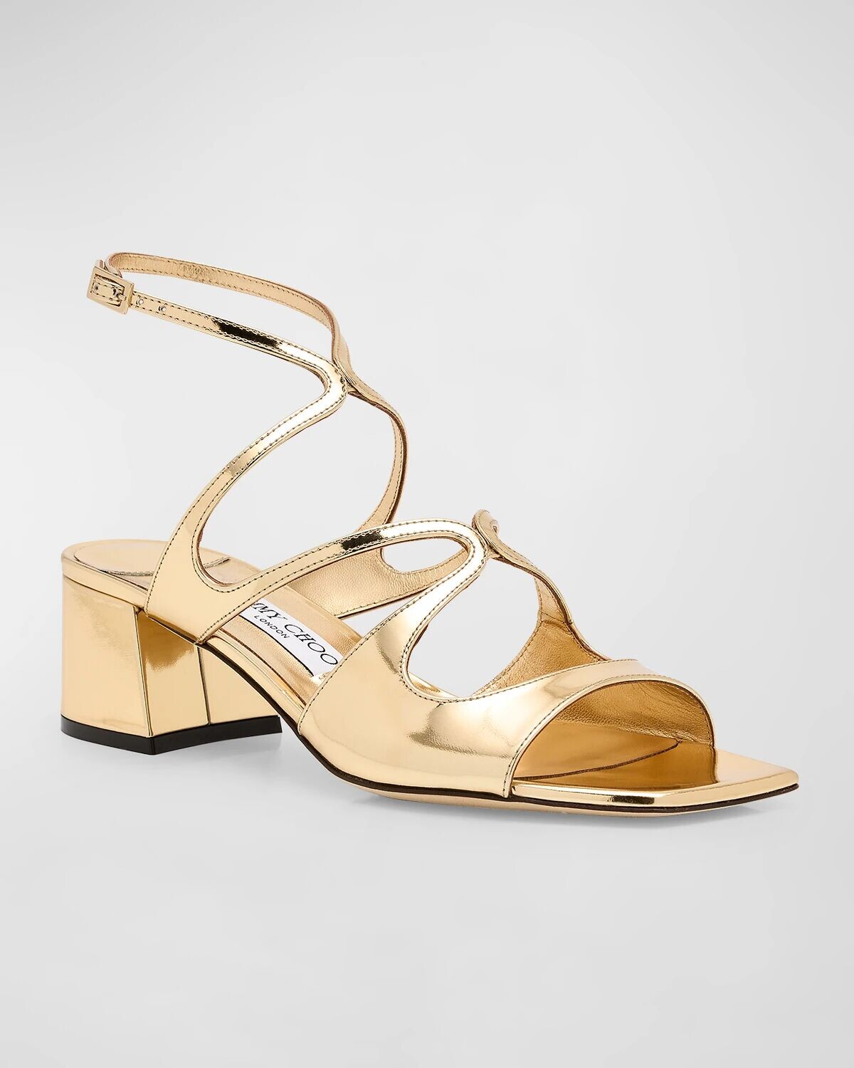 Сандалии Azilia с металлизированными ремешками Jimmy Choo, золотой — фото 3