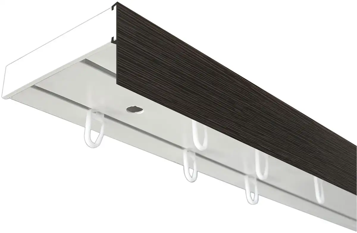 

SN DECO GROUP Карниз для штор "Карниз SH (1) с панелью 5 см", 2 направляющие, фиксированный размер 600 см, белый/цвет/венге