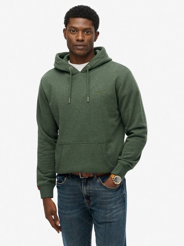 

Худи с логотипом из хлопковой смеси Superdry, Forest Green Marl