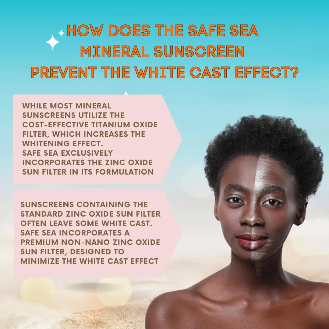 Минеральный солнцезащитный крем с цинком SPF50 от Safe Sea (2 шт.) Safe Sea — фото 2