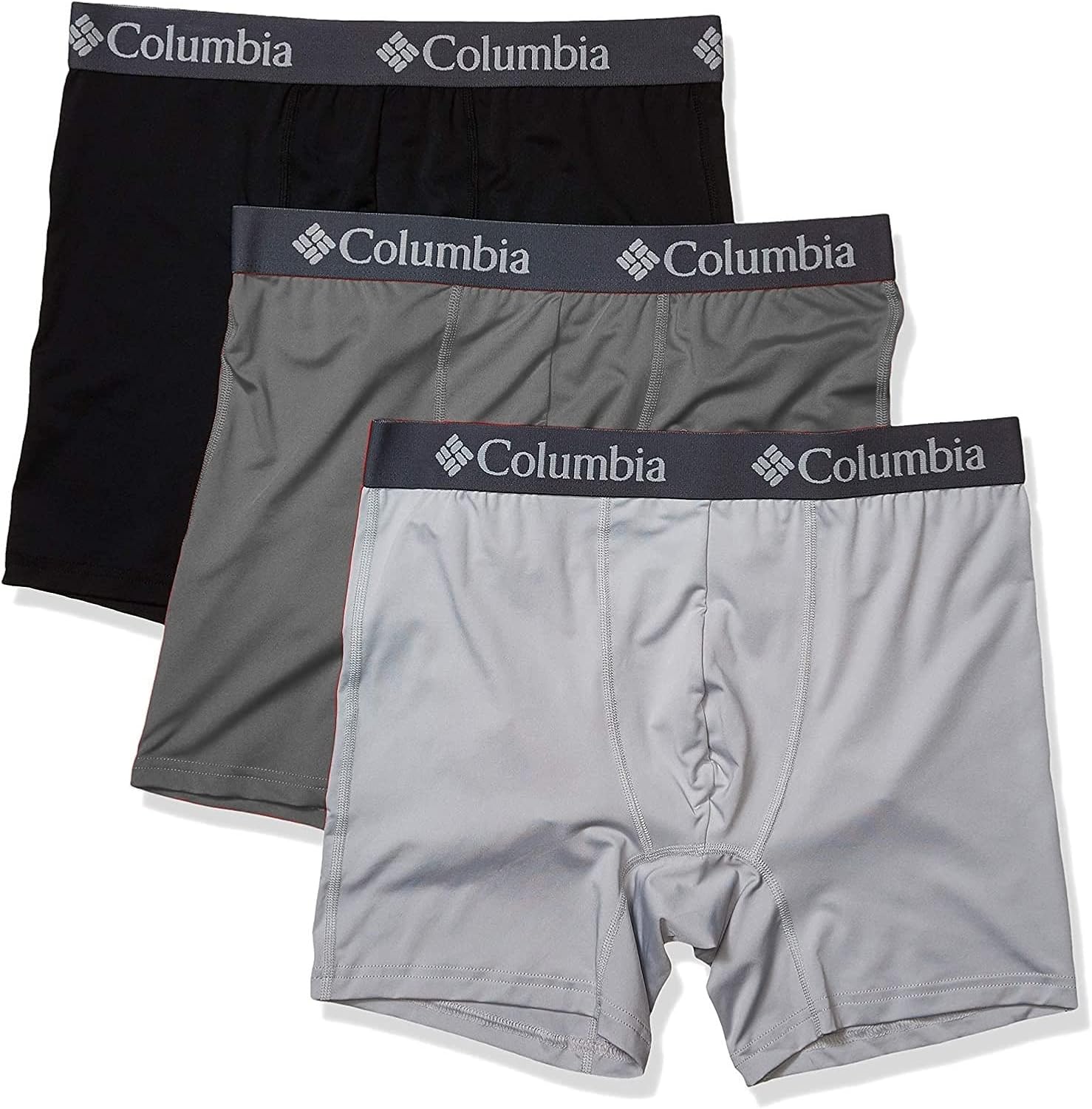 

Мужские сетчатые трусы-боксеры Columbia, 3 пары, Columbia Grey/City Grey/Black