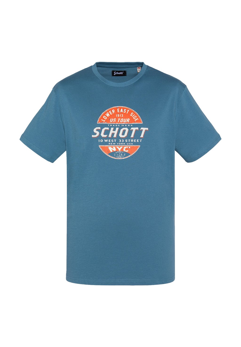 

Футболка с принтом TEE Schott, синий