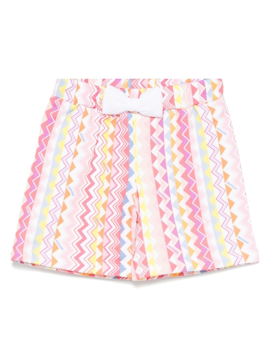 

Missoni Kids шорты с узором зигзаг, розовый