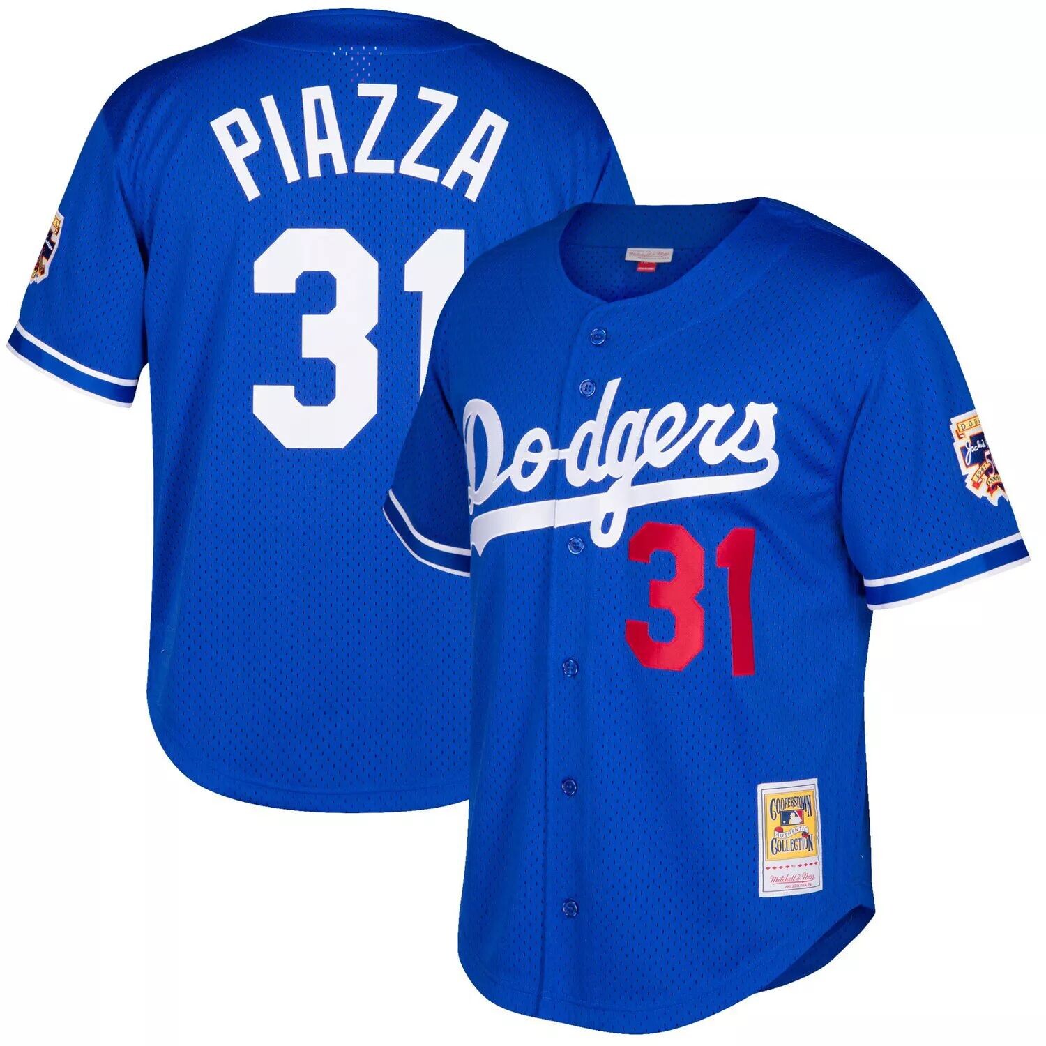 

Мужской сетчатый тренировочный трикотаж Mitchell & Ness Mike Piazza Royal Los Angeles Dodgers Cooperstown Collection