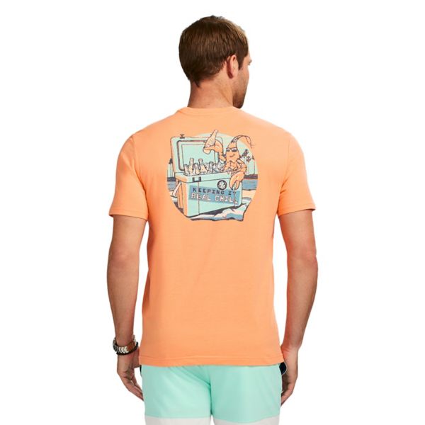 

Мужская футболка с принтом Saltwater Soft Wash с коротким рукавом Izod, цвет lobster lounge