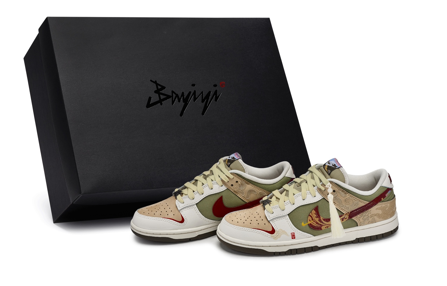 

Nike Кроссовки Dunk Pegasus Pack Low top Skateboard мужские Green White Yellow Red