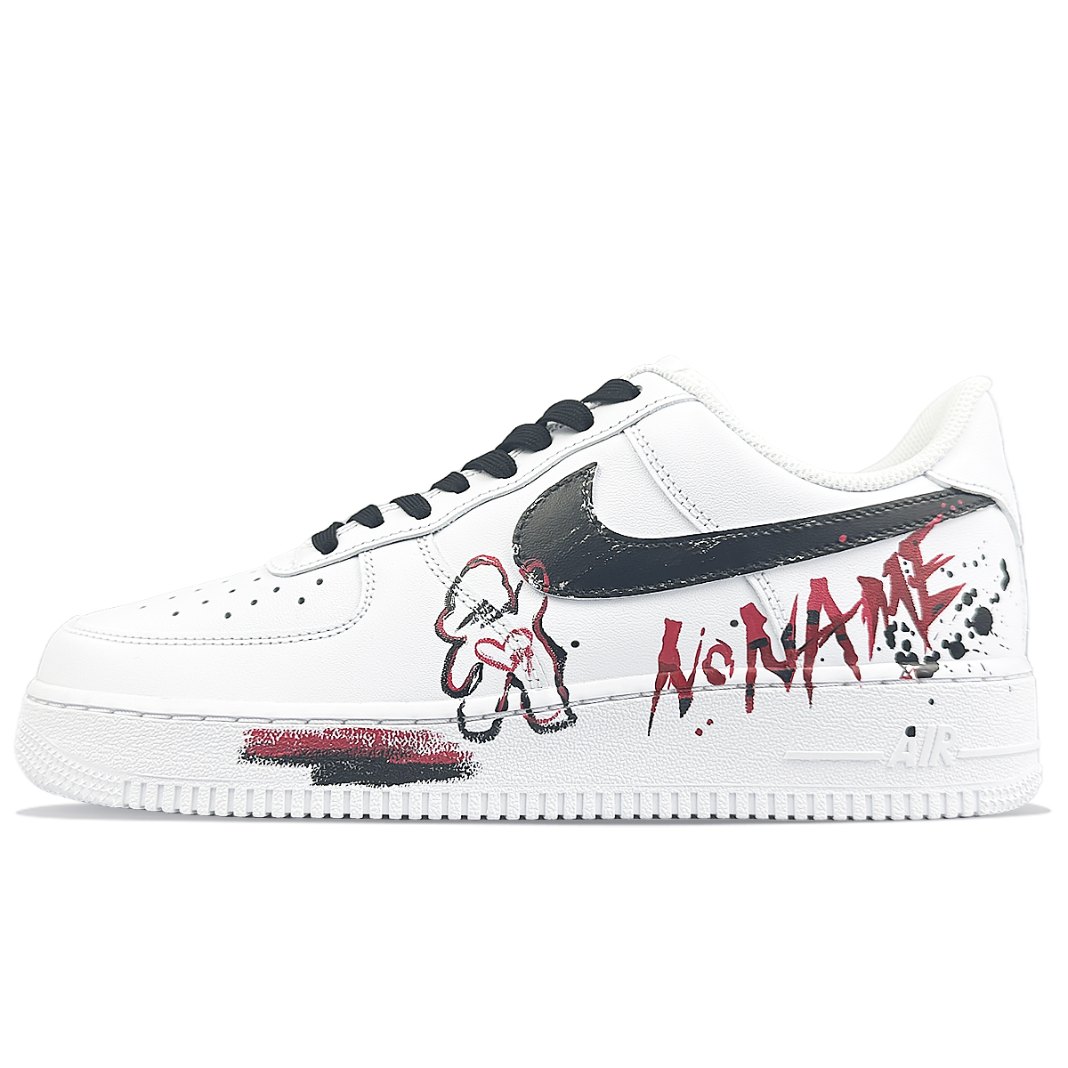 Кроссовки Nike Air Force 1 Skateboarding Shoes Unisex Low-top Black/Dark Obsidian/Total Orange, черный/оранжевый