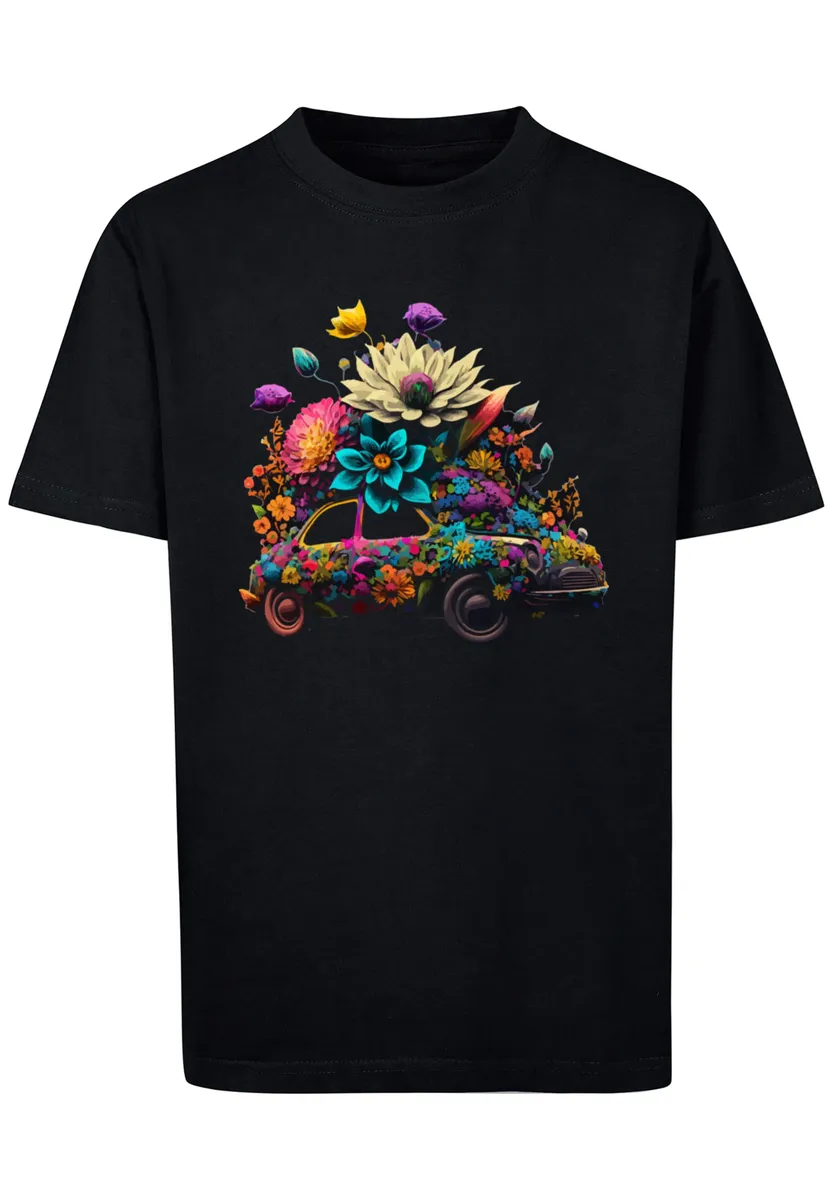 

Футболка F4NT4STIC "Flowers Car Unisex Tee", принт, черный