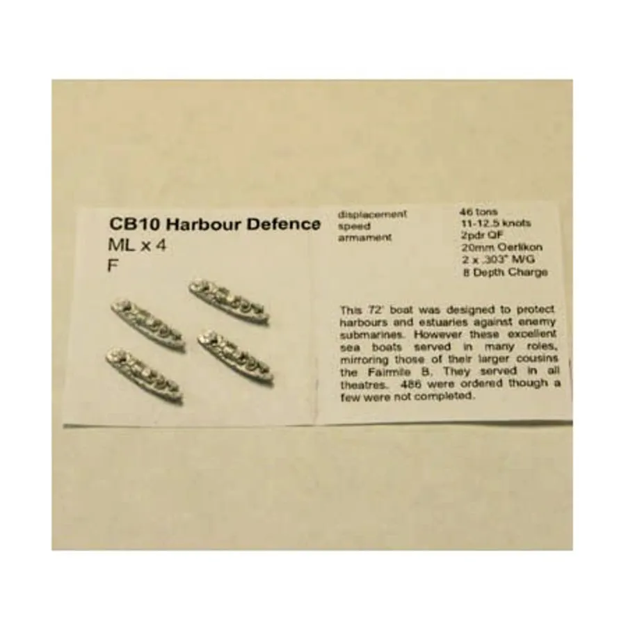 

Харбор Дефенс ML, Figurehead Ships - WWII Coastal Forces - British (1:1250) (Noble Miniatures)